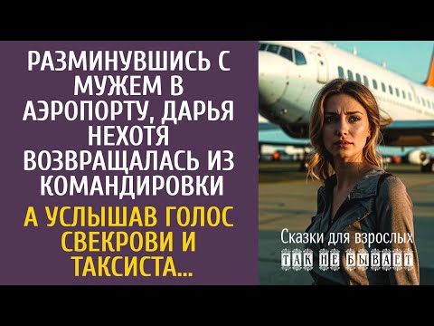 Видео: Разминувшись с мужем в аэропорту, нехотя возвращалась из командировки… А услышав свекровь и таксиста