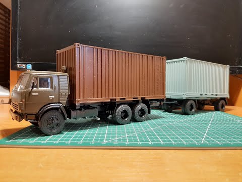Видео: Сборка КАМАЗ 53212 Контейнеровоз AVD models