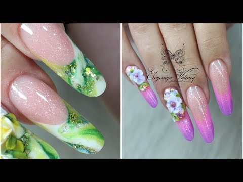 Видео: Как из зеленых ногтей выйти в чисто розовый/сложная коррекция/Арочный миндаль/Лепка