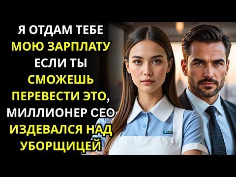 Видео: Я ОТДАМ ТЕБЕ МОЮ ЗАРПЛАТУ ЕСЛИ ТЫ СМОЖЕШЬ ПЕРЕВЕСТИ ЭТО, МИЛЛИОНЕР CEO ИЗДЕВАЛСЯ НАД УБОРЩИЦЕЙ