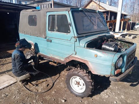 Видео: Усиление арок крыльев и порогов на ЛУАЗе.
