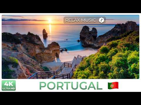 Видео: Португалия в формате 4K 🇵🇹 | Релакс в стиле Deep House – Атлантический океан и побережье Алгарве 🐚