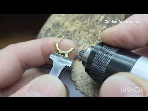 Видео: Серьги Колачики, Как засверлиться для штивтовки.