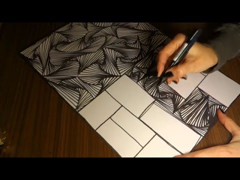 Видео: ASMR: Zentangle meditative drawing / Рисование * зентангл [ART-STANDART]
