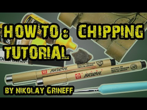 Видео: How to: AFV chipping tutorial. 5 methods. Как сделать сколы на модели танка: 5 способов