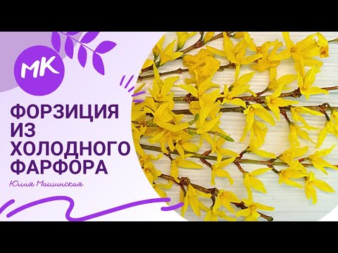 Видео: Мастер класс "Форзиция" из холодного фарфора