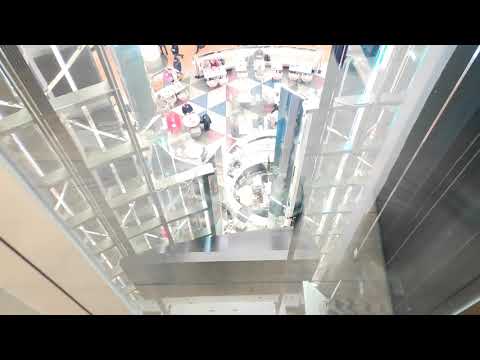 Видео: (Переснято) Панорамные Лифты KONE MiniSpace @ ТЦ Атриум