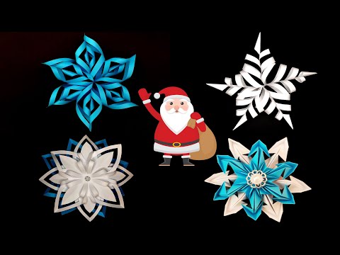 Видео: Бумажные снежинки. Легкое изготовление снежинок из бумаги. Как вырезать снежинки