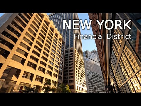 Видео: New York - Walking tour Financial District Manhattan NYC 4К 60fps HDR