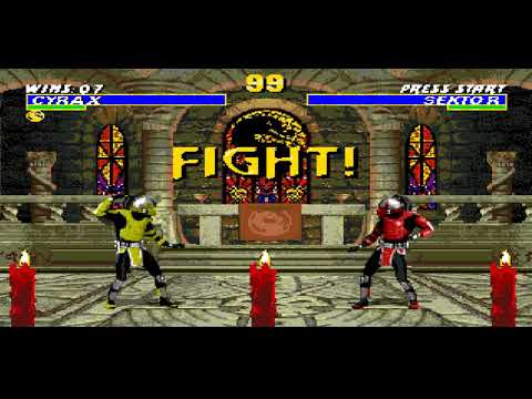 Видео: Полное прохождение Mortal Kombat 3 - Cyrax (SEGA)