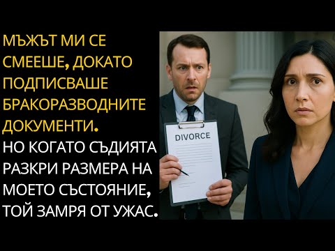 Видео: МЪЖЪТ МИ СЕ СМЕЕШЕ, КОГАТО ПОДПИСВАШЕ РАЗВОДА... ЗАМРЯ, ЩОМ ЧУ СЪСТОЯНИЕТО МИ.