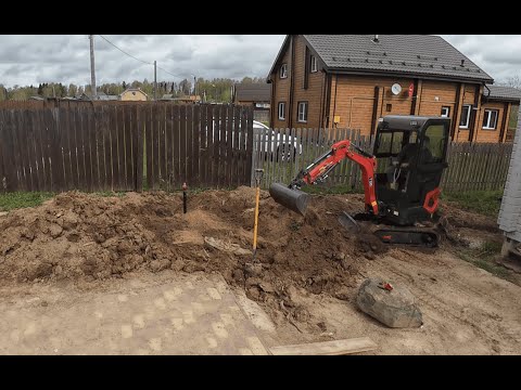 Видео: Мини экскаватор в работе Leite 1012 (Двигатель Kubota)