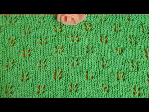 Видео: Учимся вязать узор «Бабочки» спицами + схема!
