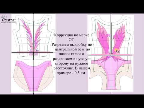 Видео: Коррекция выкройки купальника для художественной гимнастики