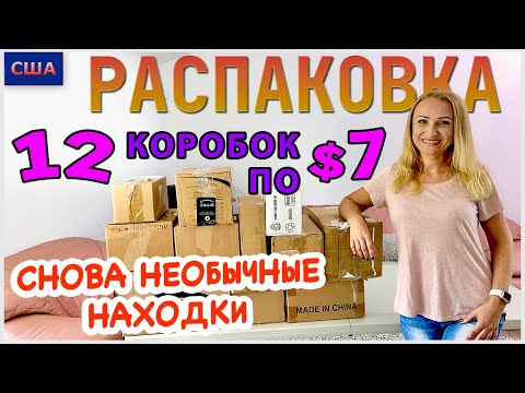 Видео: Потерянные посылки / Распаковка 12 коробок по $7 / Снова необычные находки / США / Флорида