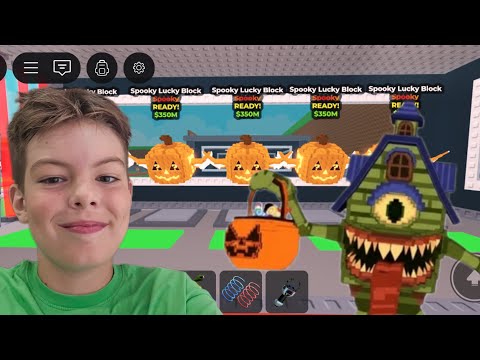 Видео: 🎃 Я открыл 15 spooky lucky block!!! Roblox 