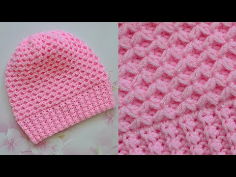 Видео: Шапка крючком НЕЖНОСТЬ. ВЯЗАТЬ ЛЕГКО. Мастер класс. Hat crochet pattern