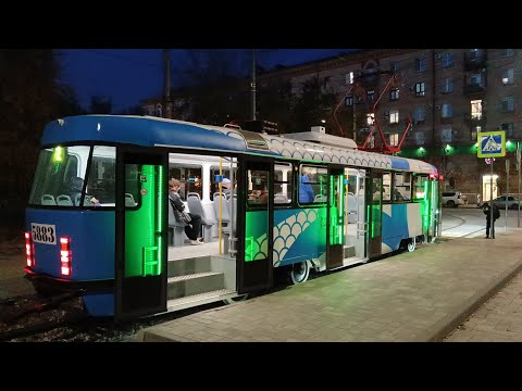 Видео: Осенний Волгоград. Трамвайный маршрут 2. "Школа №36" - "Детский центр".