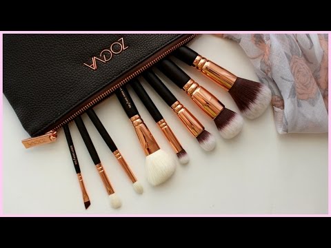 Видео: Първи впечатления: Четки за грим Zoeva Rose Gold Luxury set