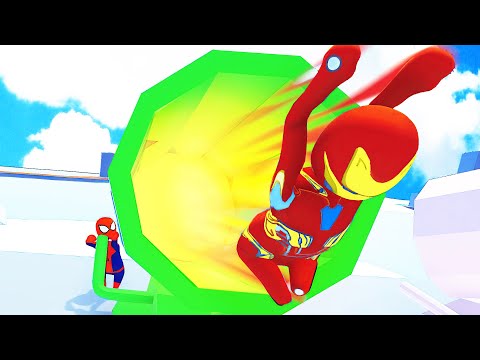 Видео: ОТПРАВИМ БРАТА В КОСМОС HUMAN FALL FLAT | пластилиновые герои Володя Человек Паук и Железный Человек