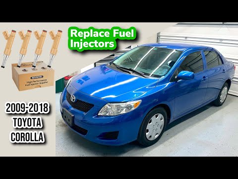 Видео: Как заменить топливные форсунки Toyota Corolla 2009-2018