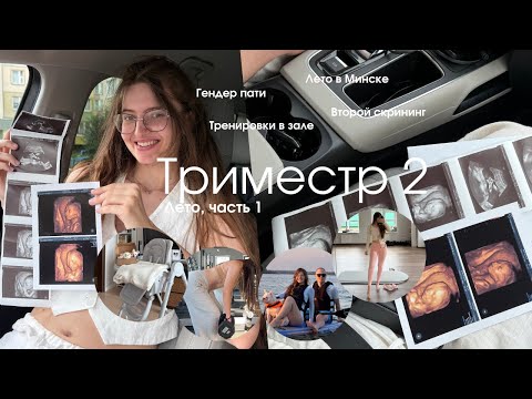 Видео: Кого мы ждем? 🤰🏽 Второй триместр беременности ч.1. Гендер пати, лето в Минске и тренировки.