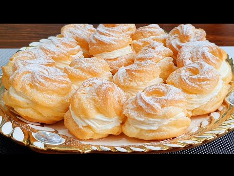 Видео: 40 шт ПЕЧЕНЬЯ из 3 яиц!! ДОМАШНИЕ заварные пирожные с КРЕМОМ! JUDA MAZZALI KAMHARJ VA OSON  PIROJNI.