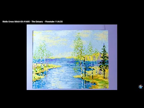 Видео: Набор для вышивания крестом Riolis №1605 — «Устье реки» — Flosstube, 06.11.2025