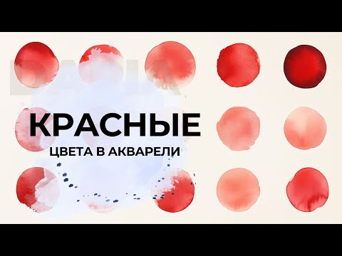Видео: Эксперименты с красными цветами в акварели: кармин и краплак, киноварь и кадмий. Выбираем идеальный