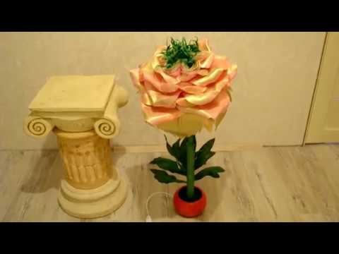 Видео: Бесплатный мастер класс "ПИоновидная роза" из изолона