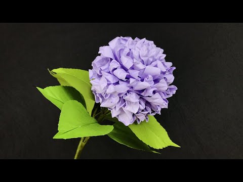 Видео: ABC TV | Как сделать легкий бумажный цветок гортензии - Учебное пособие