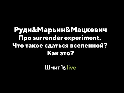 Видео: Шмит16 Live: Про surrender experiment. Что такое сдаться вселенной? Как это?.