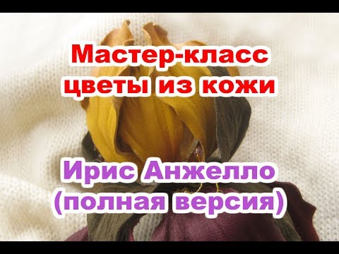 Видео: Мастер-класс цветы из кожи. Ирис Анжелло.