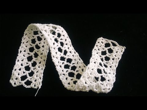 Видео: Ажурная тесьма крючком. Берем в копилочку.