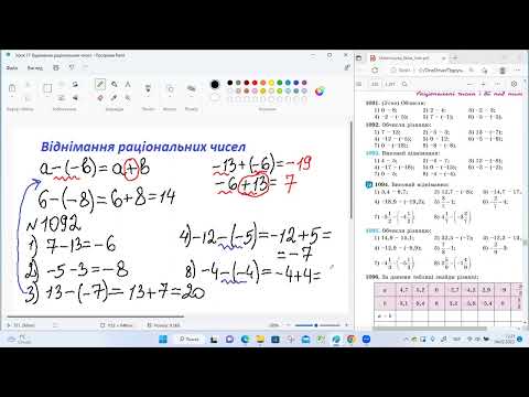 Видео: Математика 6 клас Урок 77 Віднімання раціональних чисел