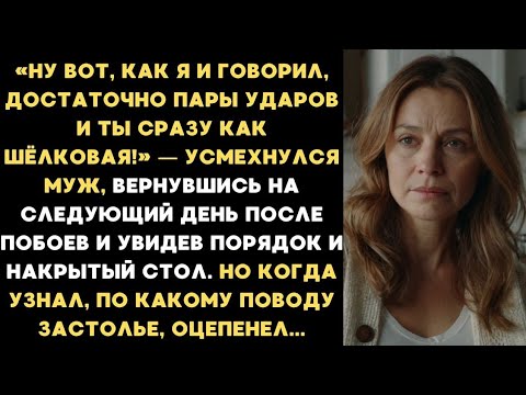 Видео: Ну вот, как я и говорил, пара ударов и ты сразу как шёлковая! — усмехнулся муж. Но через 5 минут...
