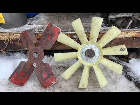 Видео: Вентилятор Мерседес 814 двигатель ом366 om366, переделываем, ставим лопасти от МАЗа