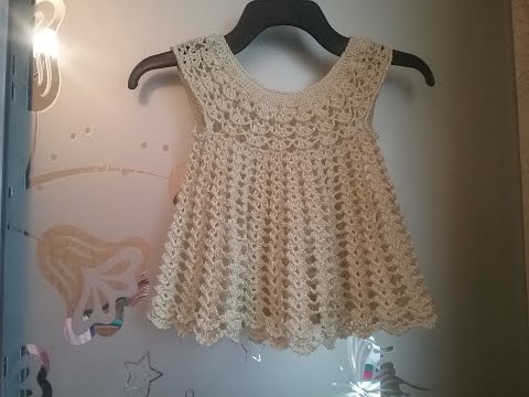 Видео: Кружевное платье крючком / Knitting dress for girls