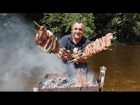 Видео: Шашлык наполеон, приготовленный на природе. Рецепт от Жоржа