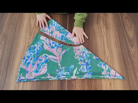 Видео: 💚 Великолепная блузка, которую можно надеть всего за час, используя совсем немного ткани ✂️