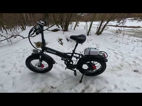 Видео: Электро велосипед Minako F10 зимой.  Первые впечатления