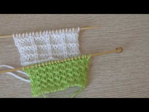 Видео: Два простых  вафельных узора спицами, которые смотрятся отлично в вязанных вещах. Узор для джемперов