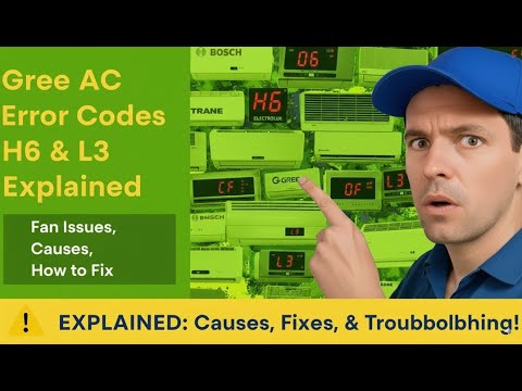 Видео: Объяснение кодов ошибок кондиционера Gree H6 и L3: проблемы с вентилятором, причины и способы уст...