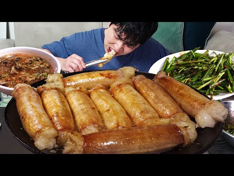 Видео: Пикантные говяжьи кишки на гриле! Дэчан МУКБАНГ REALSOUND ASMR EATINGSHOW
