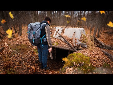 Видео: 24 ЧАСА В ЗАБРОШЕННОЙ ЗЕМЛЯНКЕ У ДИКОЙ РЕКИ!