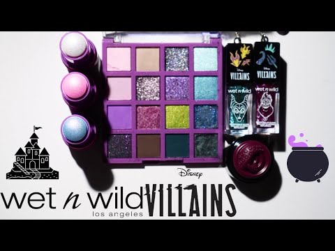 Видео: Анонс коллекции Wet n’ Wild x Disney Villains! Подробные образцы, примеры применения, образы!
