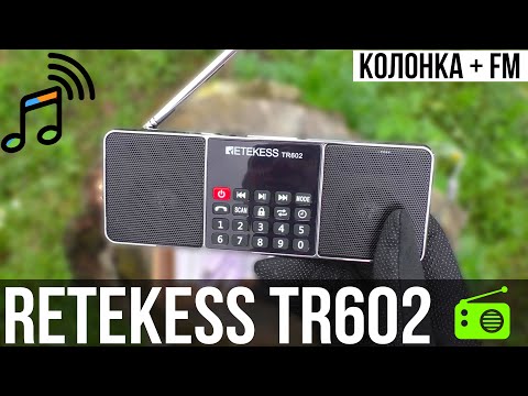 Видео: RETEKESS TR602 - БЛЮТУС КОЛОНКА С ЦИФРОВЫМ FM/AM РАДИО
