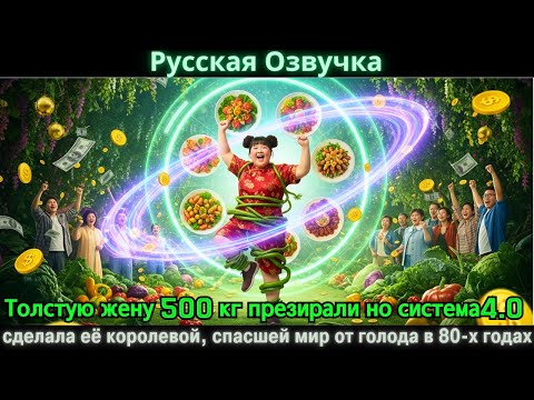 Видео: Толстую жену 500 кг презирали но система4.0 сделала её королевой, спасшей мир от голода в 80-х годах