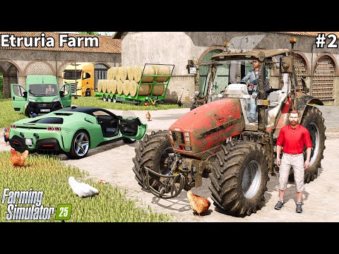 Видео: Поступление новой сельскохозяйственной техники, обработка почвы и хранение соломенных тюков│Этрур...