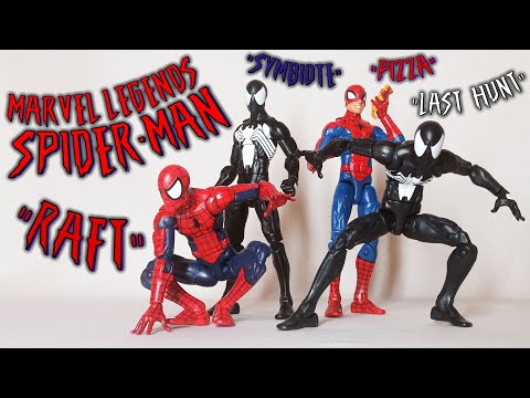 Видео: Обзор на MARVEL LEGENDS - Spider-Man ("Pizza"/"Raft"/"Symbiote"/"Last Hunt")